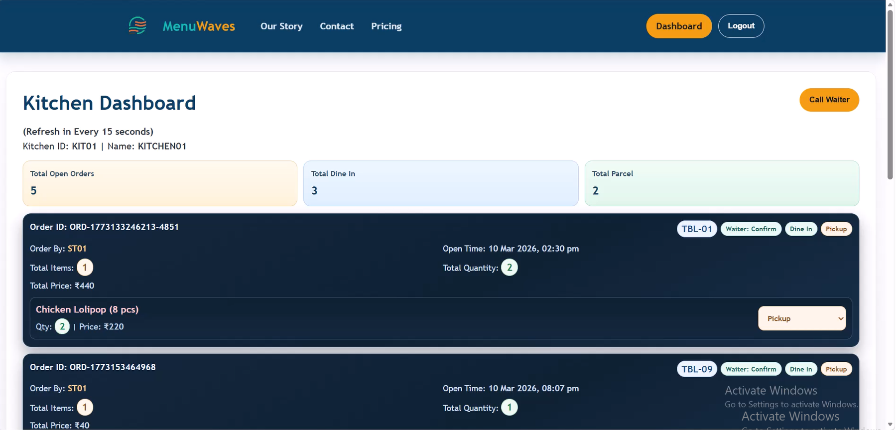 Order tracking and customer notifications